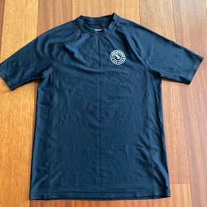 Abercrombie Kids UPF 50+ Short-sleeve Rashguard in black, size 13/14. Worn/used.